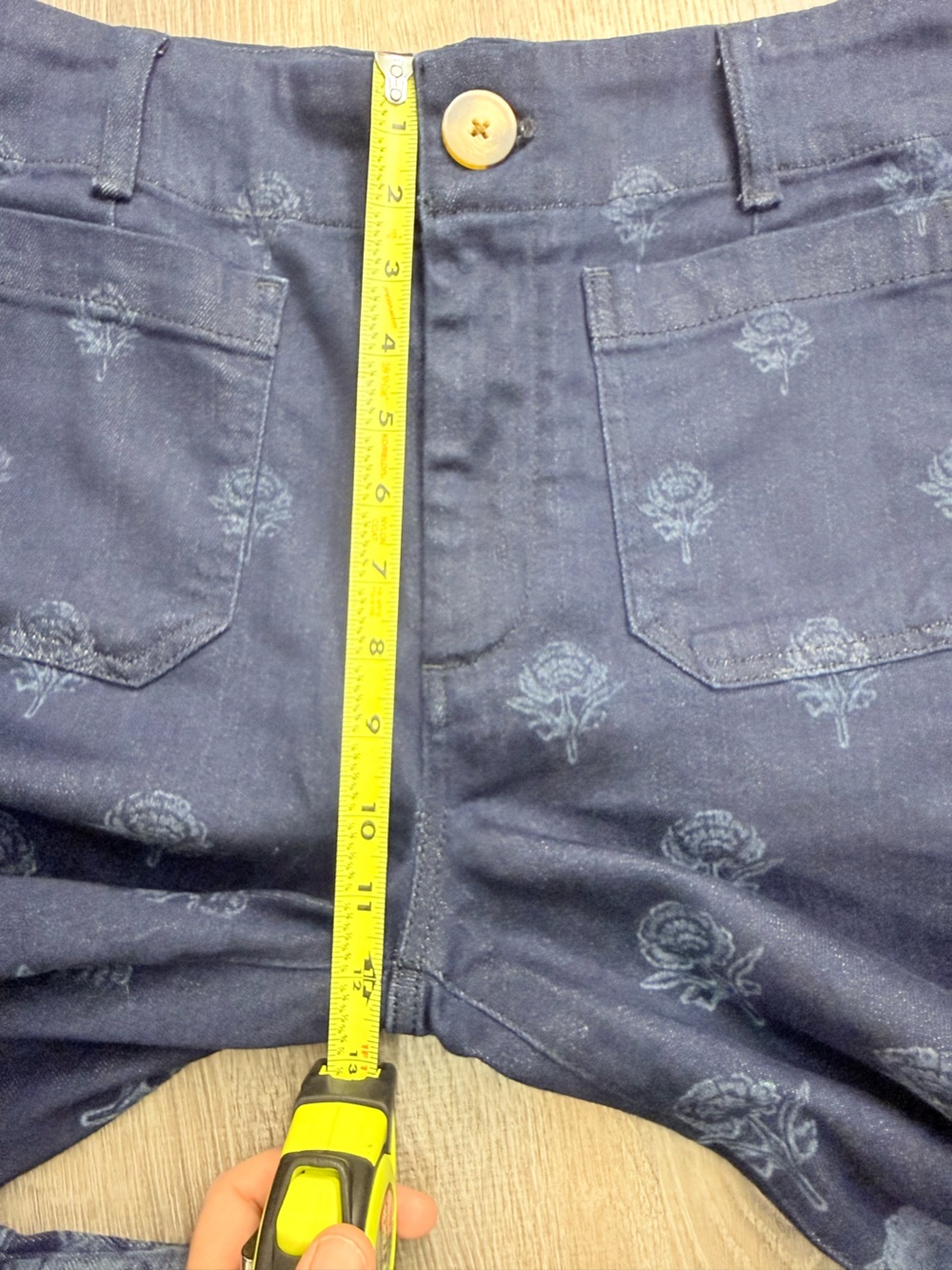 Maeve by Anthropologie The Colette Cropped Wide-Leg Floral Jeans 28P - Picture 6 of 10